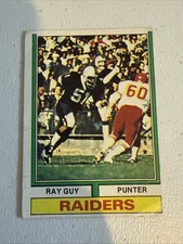 Topps 1974 Ray Guy #219 Oakland Raiders Football Card. Rookie Card 