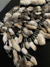 Rabbit Foot Lucky Keychain Rings Taxidermy Craft small- medium size 