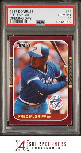 1987 DONRUSS OPENING DAY #38 FRED McGRIFF BLUE JAYS HOF PSA 10