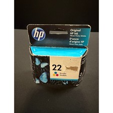 Genuine HP 22 Tri-Color Ink Cartridge C9352AN OEM Factory Sealed Exp 08/2022 New