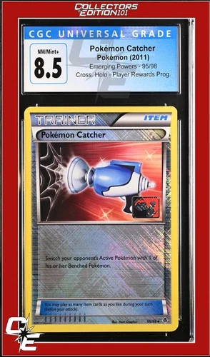 Emerging Powers Pokemon Catcher 95/98 Crosshatch Holo Player Rewards Prog. CGC 8