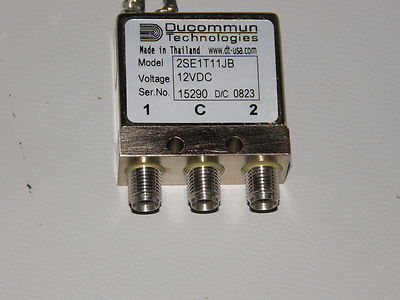 Relais Radiofréquence Ducommun 2SE1T11JC - DC à 26.5 GHz, 12V DC - Modèle Amélioré (Occasion Testé)