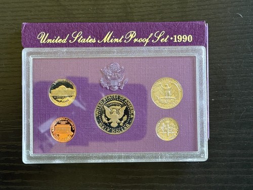 1990-S Proof USA Coin Set w/Envelope & COA - 1c, 5c, 10c, 25c, 50c - ME1390 - Picture 3 of 4
