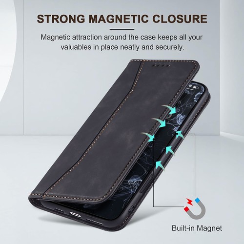For Apple iPhone 16/16+/Pro/Pro Max Case Flip Leather Wallet Card Holder Cover - Picture 9 of 24