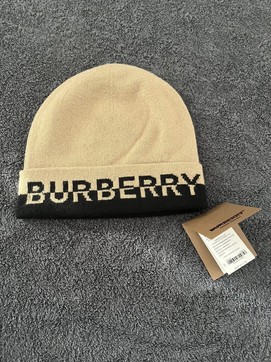 Burberry Logo Intarsia Cashmere Beanie | eBay