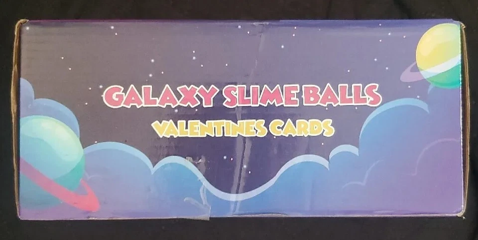 Paquete de 30 kits de bolas de limo galaxia para niños regalos de San Valentín con tarjetas caja NUEVA Foto 3 de 4