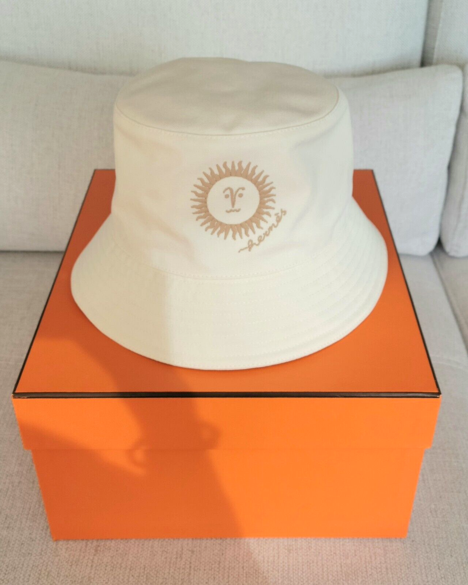HERMES ハンチングキャップ カシミヤ100％ サイズ56 仏製 d113 HERMÈS Gene Sunshine NEW Bucket Hat Women Size 55 Ecru Ivory | eBay