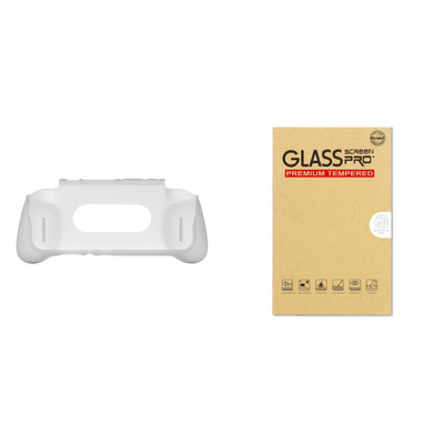 Grip Stand Holder Protective TPU Shell Case for Retroid Pocket 4/4 Pro (White) D