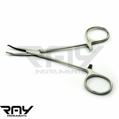 Alicates de punta serrada curvos quirúrgicos con micro cuello dentados - Imagen 2 de 2