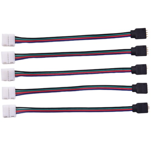 10PCS 10mm 4 Pin Male Female PCB Connector Cable For RGB 5050 3528 LED Stri-qj - Picture 8 of 9