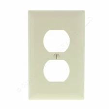 10 P&S Trademaster Light Almond 1Gang UNBREAKABLE Duplex Receptacle Wallplates  
