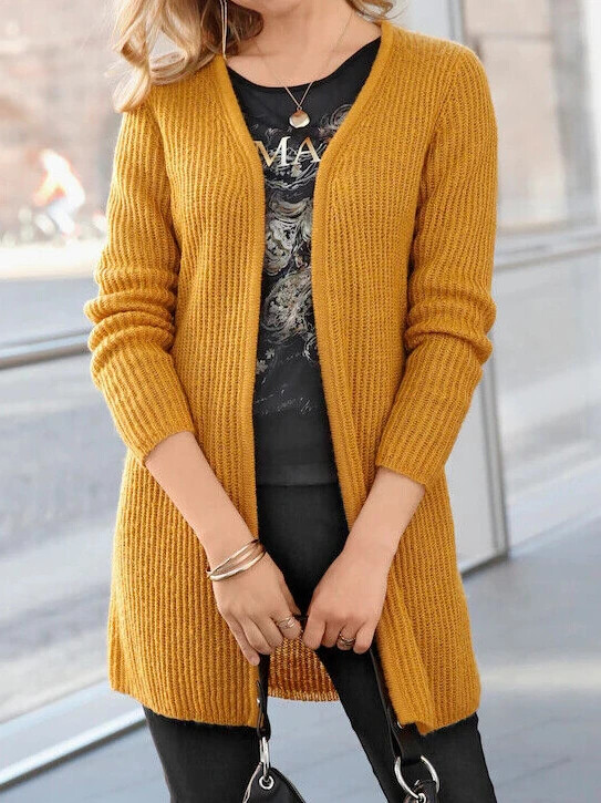 109138 Ambria by Witt Weiden Damen Strickjacke Jacke Weste gelb