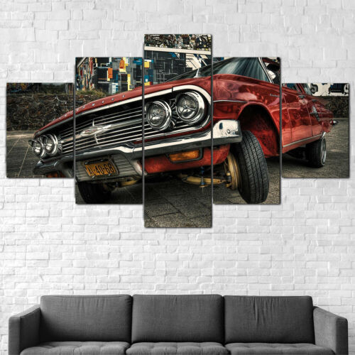 Lowrider Hop Plakat samochodowy 5 paneli Obraz na płótnie Sztuka ścienna - Zdjęcie 1 z 9