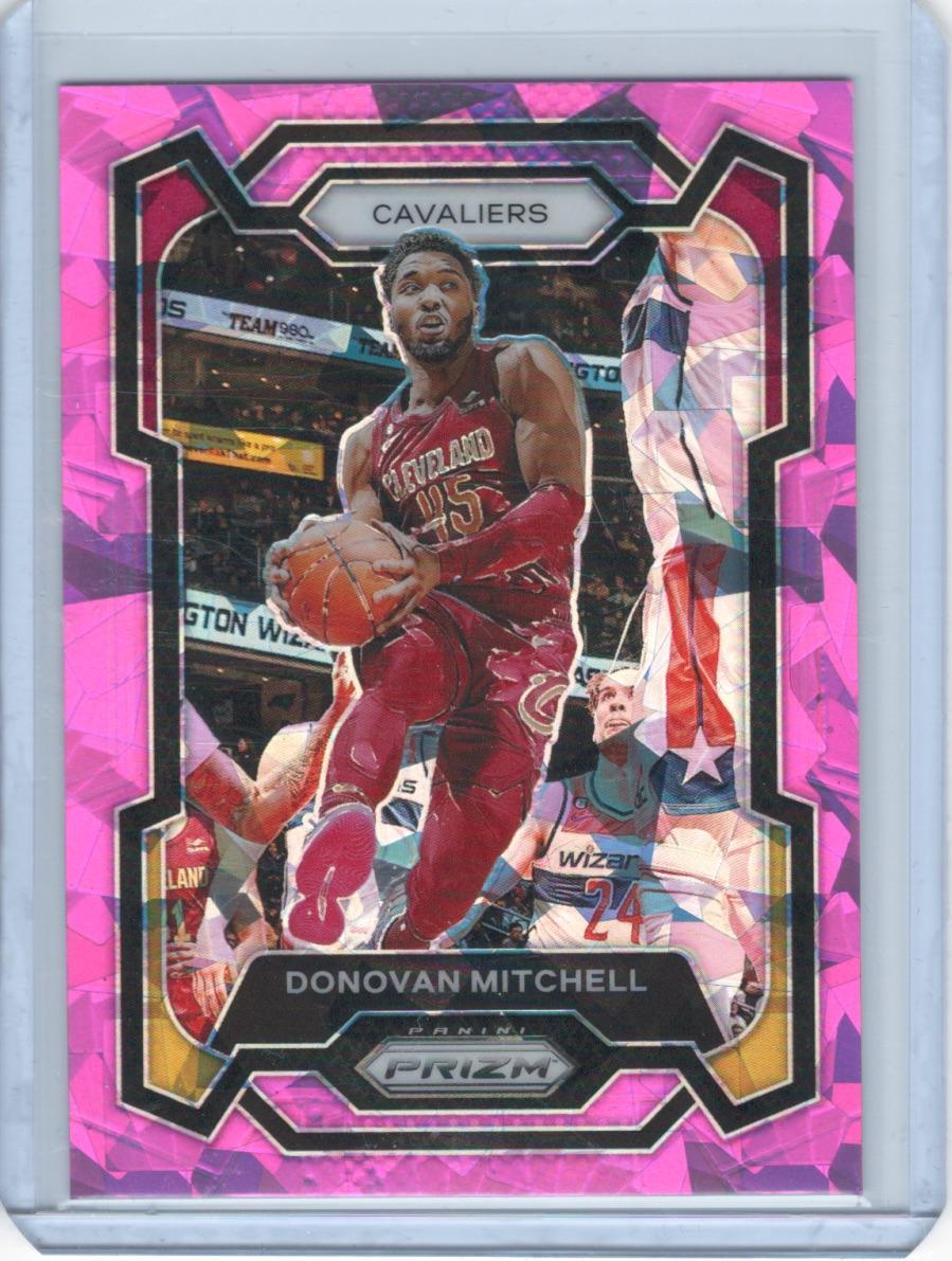 Donovan Mitchell 2023-24 Panini Prizm #43 Prizms Pink Ice Cleveland Cavaliers