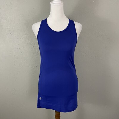 Athleta Finish Fast Tank Womens Size M Cobalt Blue Stretchy Workout Top Yoga