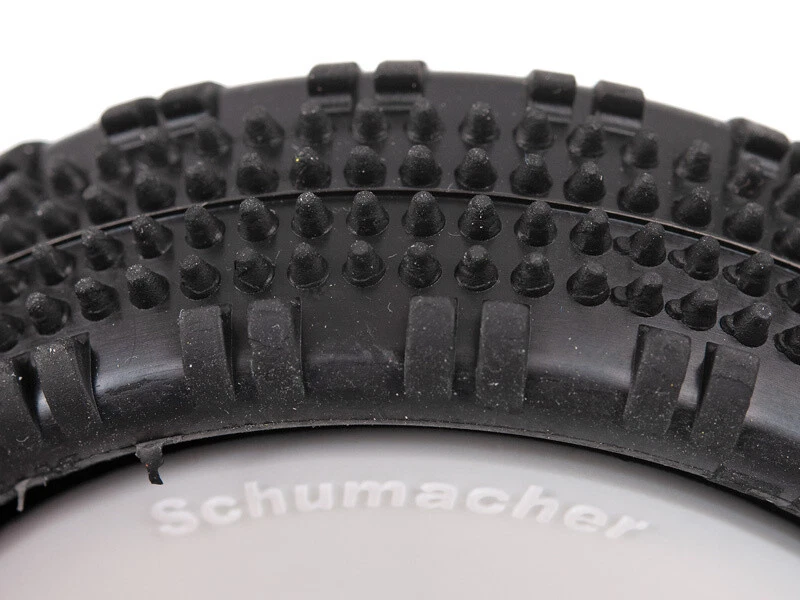 Rueda completa Schumacher 1:10 Fusion Slim (2) amarillo 2WD neumáticos delant... - Imagen 3 de 4