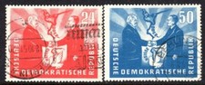 Germany, DDR Scott #  80-81 VF Used 1951 Visit of Boleslaw Bierut