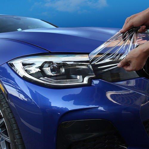 Car Headlight TPU Film Protector Sheet Sticker PreCut Shape For BMW 3 Series G20 - Picture 5 of 8