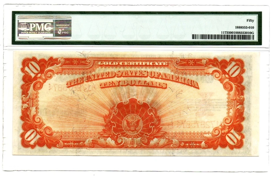 Fr. 1173 1922 Gold Certificate PMG About Uncirculated 50 - Image 2 of 2