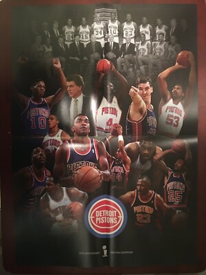BAD BOYS UNITE Detroit Pistons 1989 25th Anniversary Poster