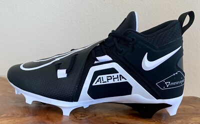 Nike Alpha Menace Pro 3 Black Grey White Size 13 Mens New Football Cleats Nike Alpha Menace Pro 3 Football Cleats main image 3