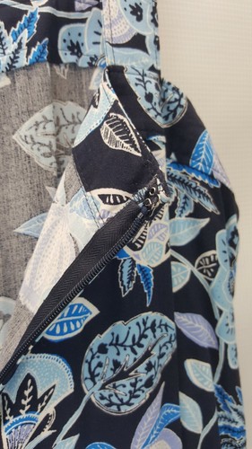 Loft Jumper Women Size 2 Hawaiian Print Blues Sleeveless Adjustable Waist - Picture 8 of 11