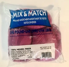 FASHION PLUS Mill-end Assortment - Mixed￼ Fibers – 16 oz – Magenta – NEW!