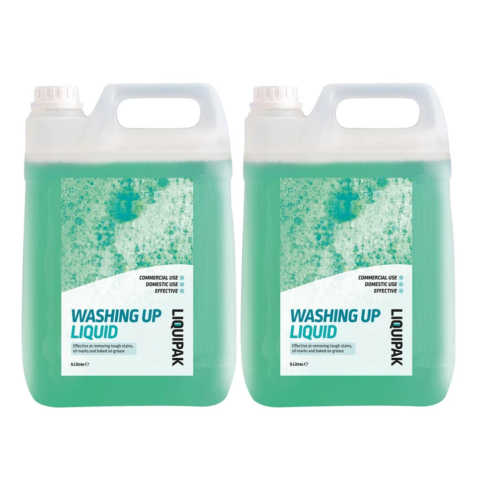 LIQUIPAK Washing Up Liquid 10L - Concentrated, Double strength, Kitchen Detergent