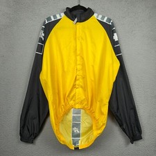 Assos Jacket Adult 4 Yellow Black Cycling Racing Long Sleeve Windbreaker Vented