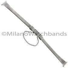 12mm Name Brand Center Clasp With Safety Chain Stainless Steel Ladies Watch Band