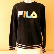 Fila Ladies' French Terry Crewneck Sweatshirt Black Size XXL