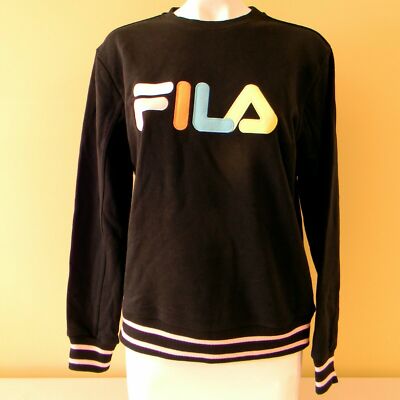 Fila Ladies' French Terry Crewneck Sweatshirt Black Size XXL