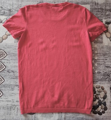 pull manches courtes rose femme ETAM taille 34