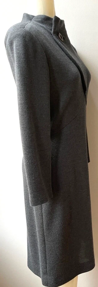 Vestido Vintage Geoffrey Beene Gris Franela Talla 8 YY693 Foto 2 de 4