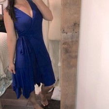 Athleta purple wrap dress size xsmall