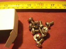 0991. M6 x 12mm Length Metric Pan Head Stainless Steel Machine Screws