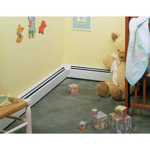 Enclosure & Element Hydronic Baseboard Fully Assembled White Heat Base 750 4 Ft. - Picture 8 of 24