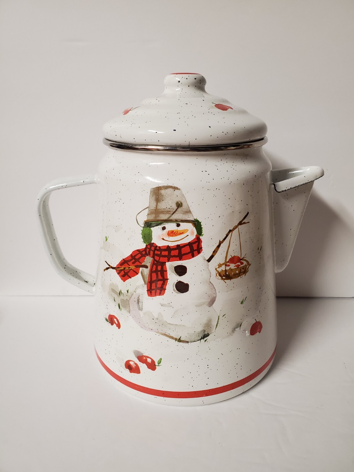 Hallmark Mitford Snowman Coffee Tea Pot Kettle Metal Enamelware eBay
