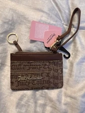 NEW! Juicy Couture Small Card Case Wallet Credit Card, Coin Holder, Keychain.