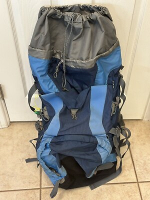 deuter act lite 65 10 sl hiking backpack Deuter Act Lite 65+10 AIRCONTACT Hiking Rucksack Backpack, Blue/Grey