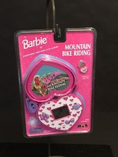 Vintage 1997 Barbie Mountain Bike Riding Game LCD W/Compartment New Sealed image