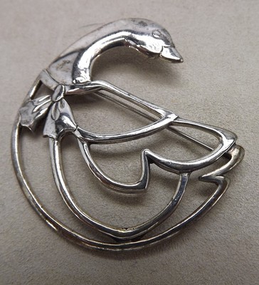 Vintage Sterling Silver HANDMADE GOOSE Pin Brooch Solid .925 11.5 Grams ...
