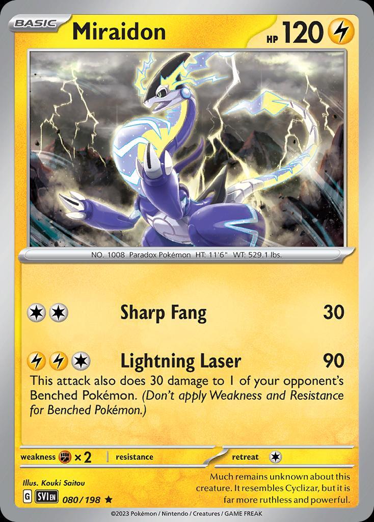 Pokemon Miraidon (80/258) Scarlet & Violet NM HOLO