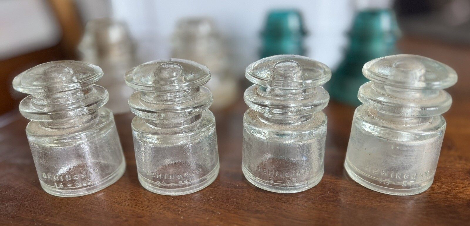 Hemingray 14 Lot Of 11 Hemingray Insulators: 42,45,14-62, 12-57, 16-59, 9, 24-59, 2 ...