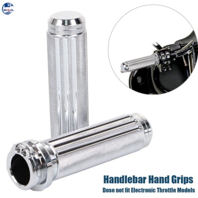 Chrome CNC Handlebar 1''Hand Grips Fit For Harley Electra Glide Road King Touring
