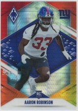 2021 Panini Phoenix Aaron Robinson Rookie Fire Burst Parallel Giants RC #171