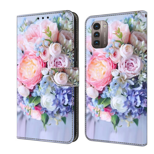Flip Painted Card Wallet Phone Case For Nokia 5.4 3.4 6.3 G20 G10 G300 G21 G11 - Picture 16 of 29