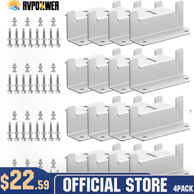 16 Sets Solar Panel Z Bracket Mounting Mounts Set Aluminum RV Boat Roof Wall  
