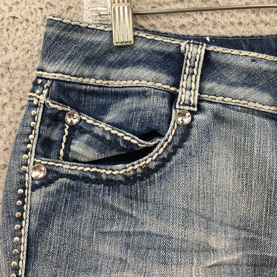 Почти знаменитый всегда сказочный узкие джинсы молодежи 9 (фактический 32 x 33) синий джинсовой ткани молнии - Изображение 4 из 4