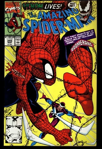 Amazing Spider-Man #345 Marvel 1991 (NM-/NM) 1st Full Cletus Kasady L@@K!